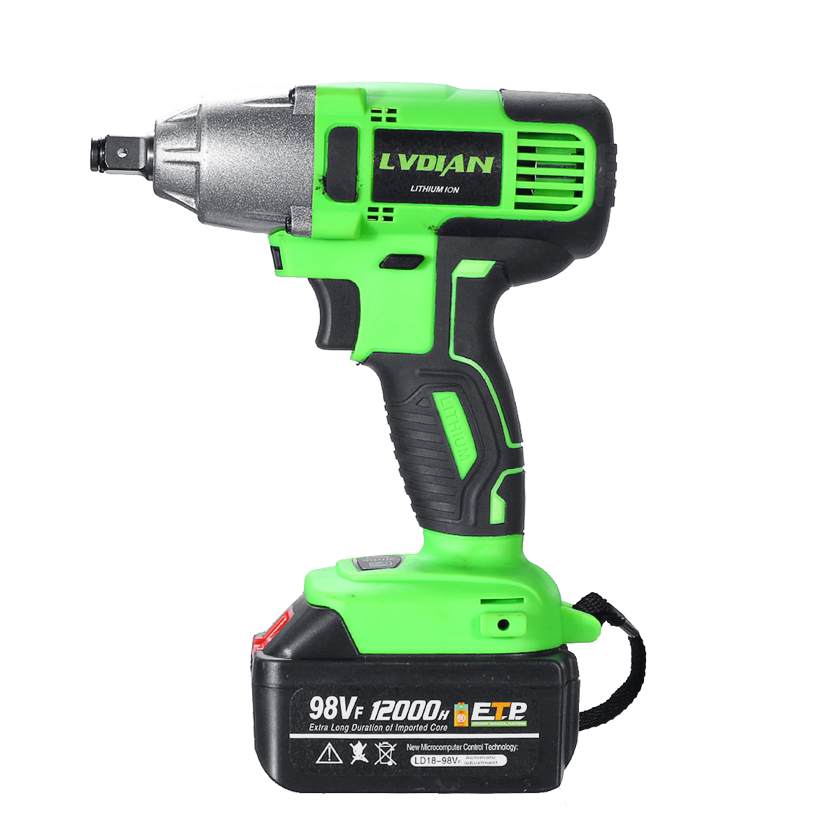 12000mAh 98VF Electric Impact Wrench Cordless Drill Screwdriver Car Torque LED