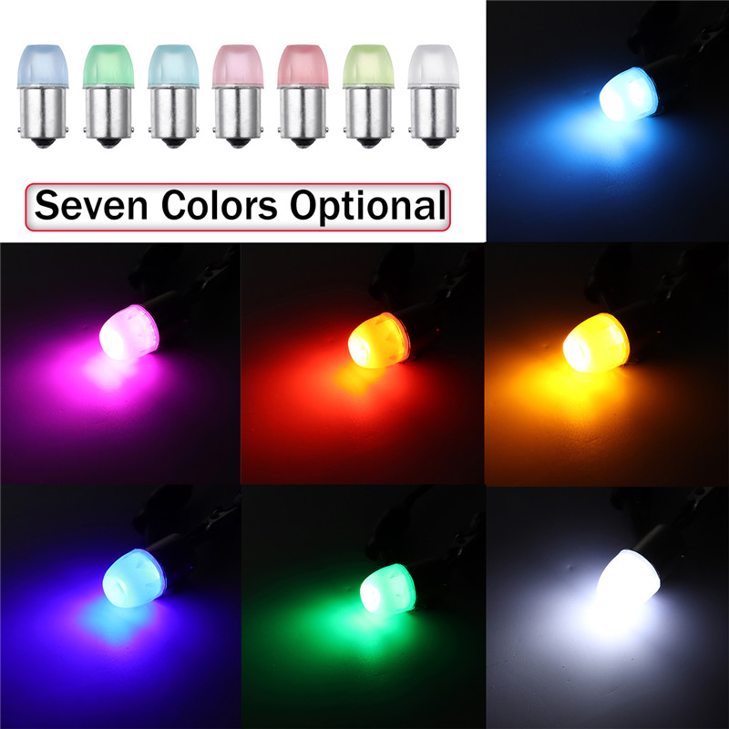 10PCS 1W 1156 BA15S Car Bulb Turn signal Reversing Brake Light Taillight DC12V