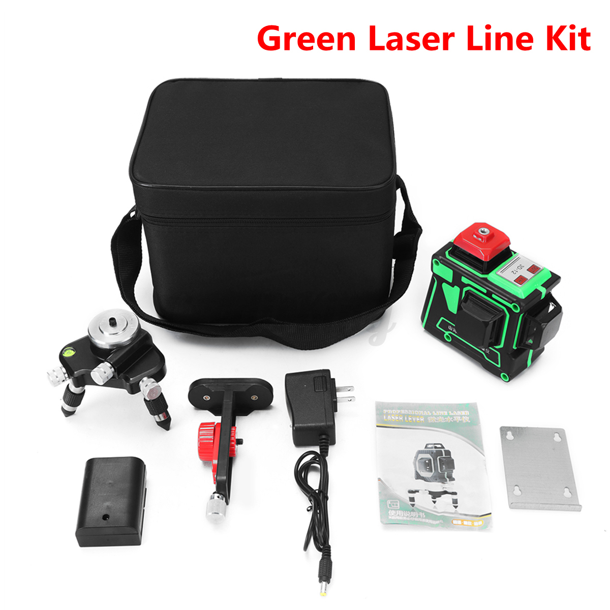 12 Line Laser Level Linienlaser Kreuzlinienlaser Kreuzlaser 360° Rotationslaser