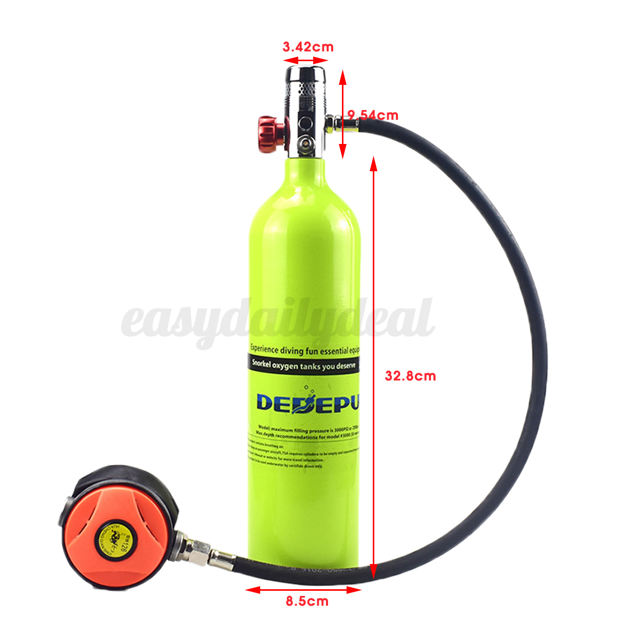 DE 1L Tauchluftbehälter Tauchflasche Atemregler Zylinder Unterwasseratem 1X