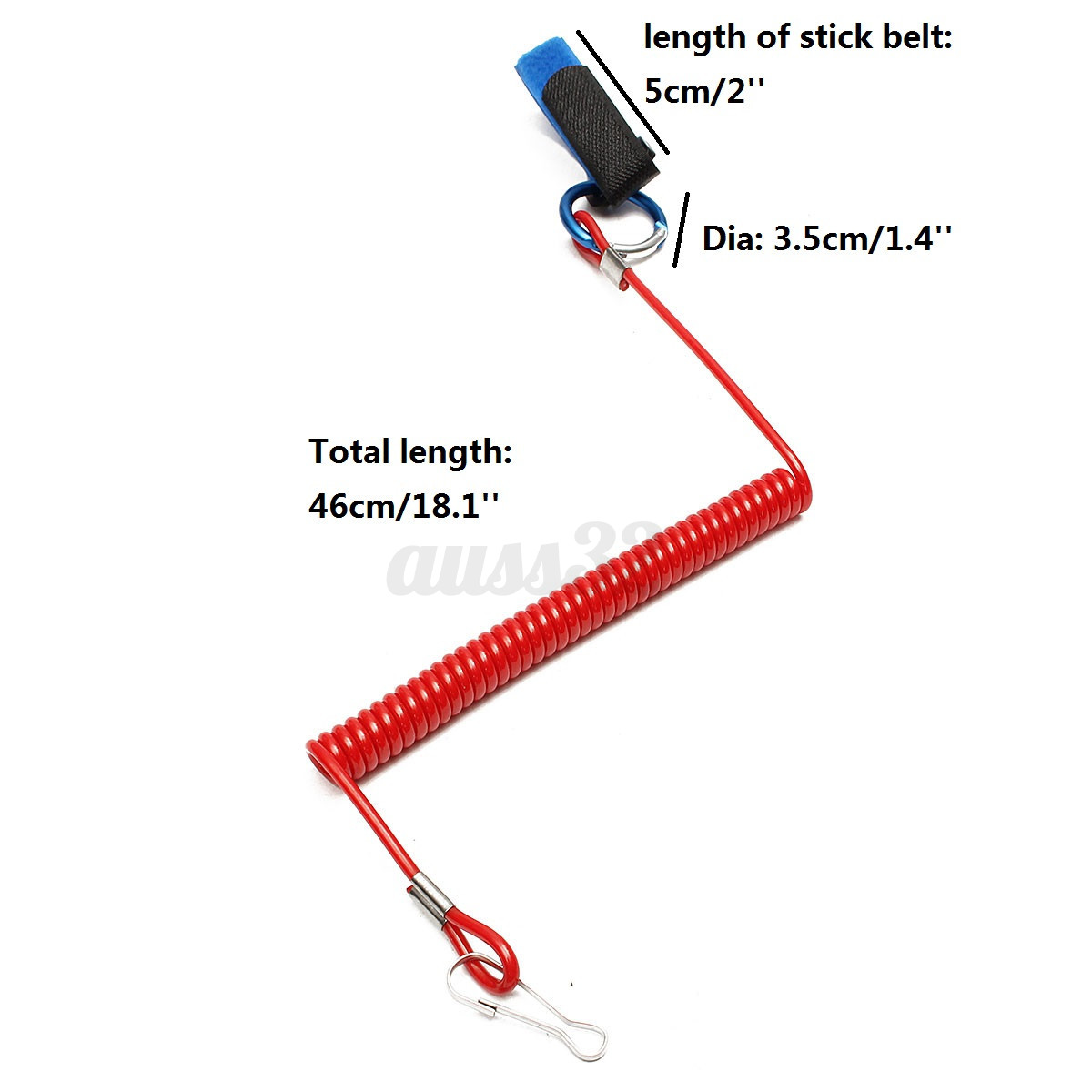  Coiled Kayak Canoe Boat Fishing Rod/Paddle Leash Tool Bungee Cord