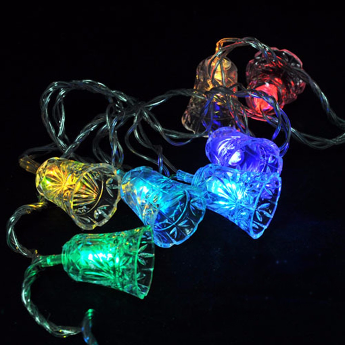 20 led christmas bell shaped flashing light string xmas 20 led christmas bell shaped flashing light string xmas