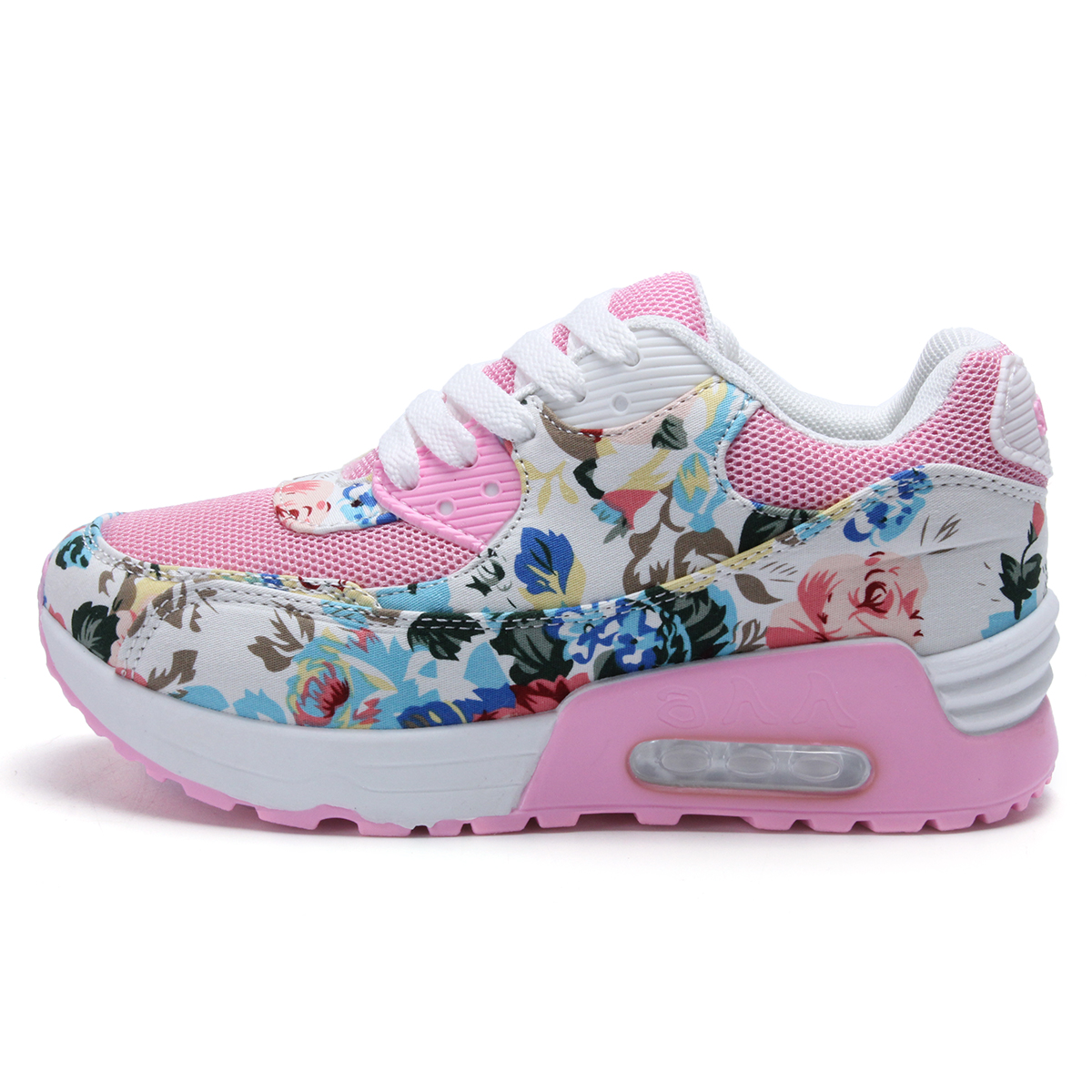 women's flowered sneakers