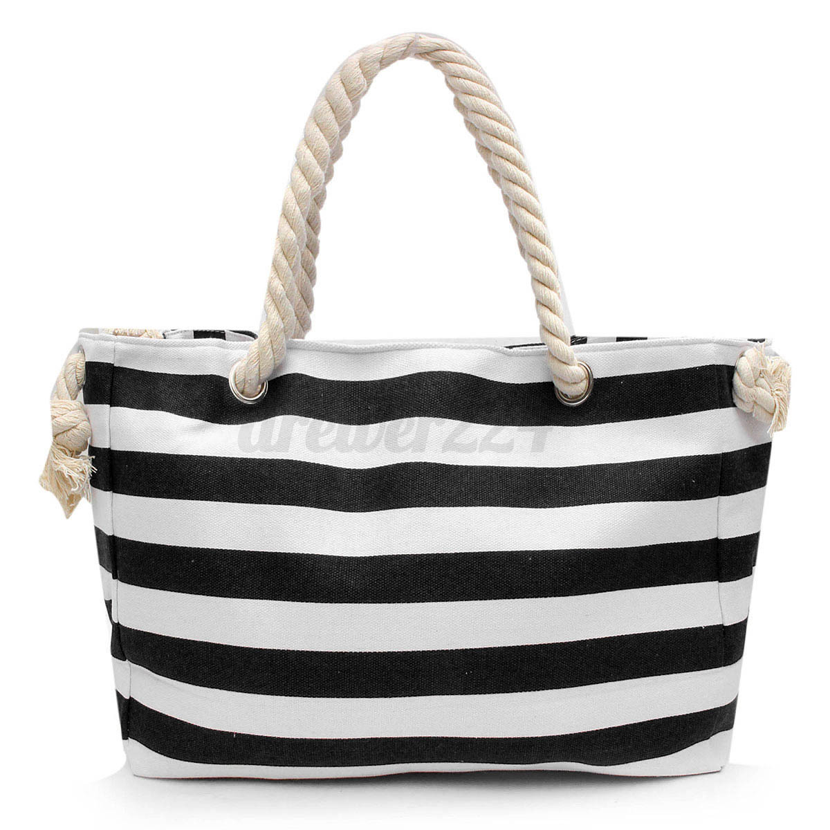Rope Handle Bag Canvas Striped Handbag Shopper Tote Shopping Bag Ebay rope handle bag canvas striped handbag shopper tote shopping bag ebay