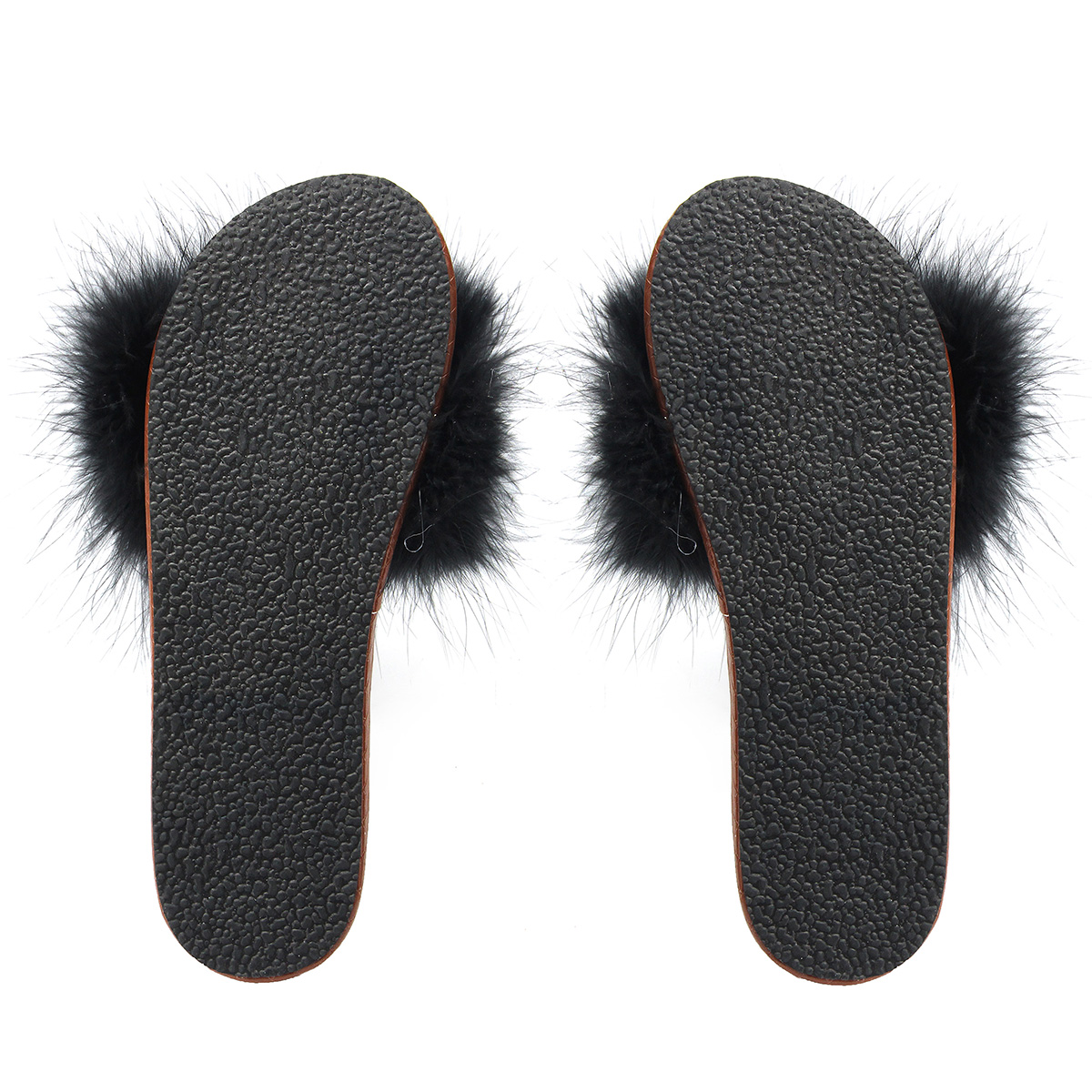 fluffy flat mules