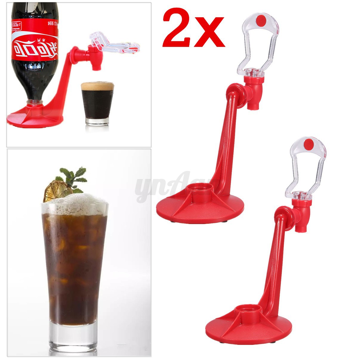 2x Soft Fizzy Drinking Gadget Fizz Saver Soda Dispenser