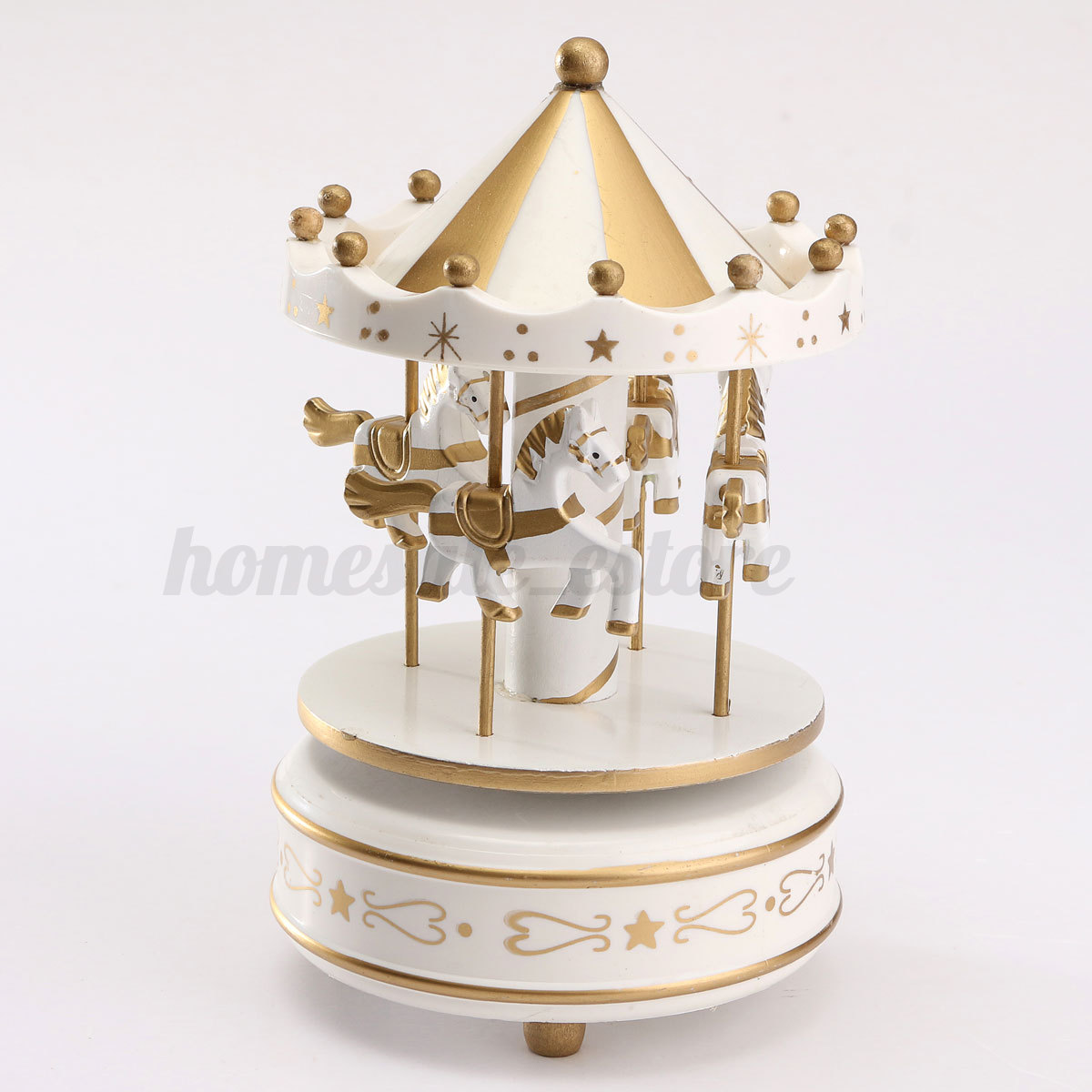 wooden plastic merry go round carousel music box mr christmas wooden music box