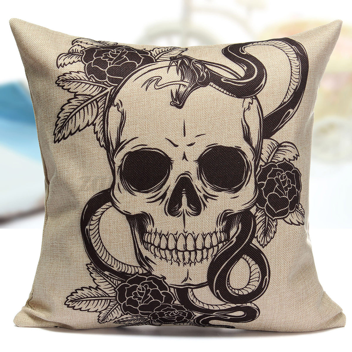 Vintage Square Cotton Linen Throw Pillow Cases Cushion Cover Home Car Decor UK eBay