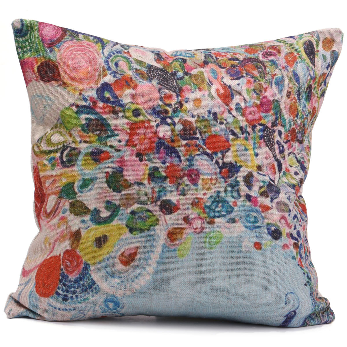 Linen Cotton Pillow Case Waist Back Throw Cushion Cover Home Sofa Car Decor eBay