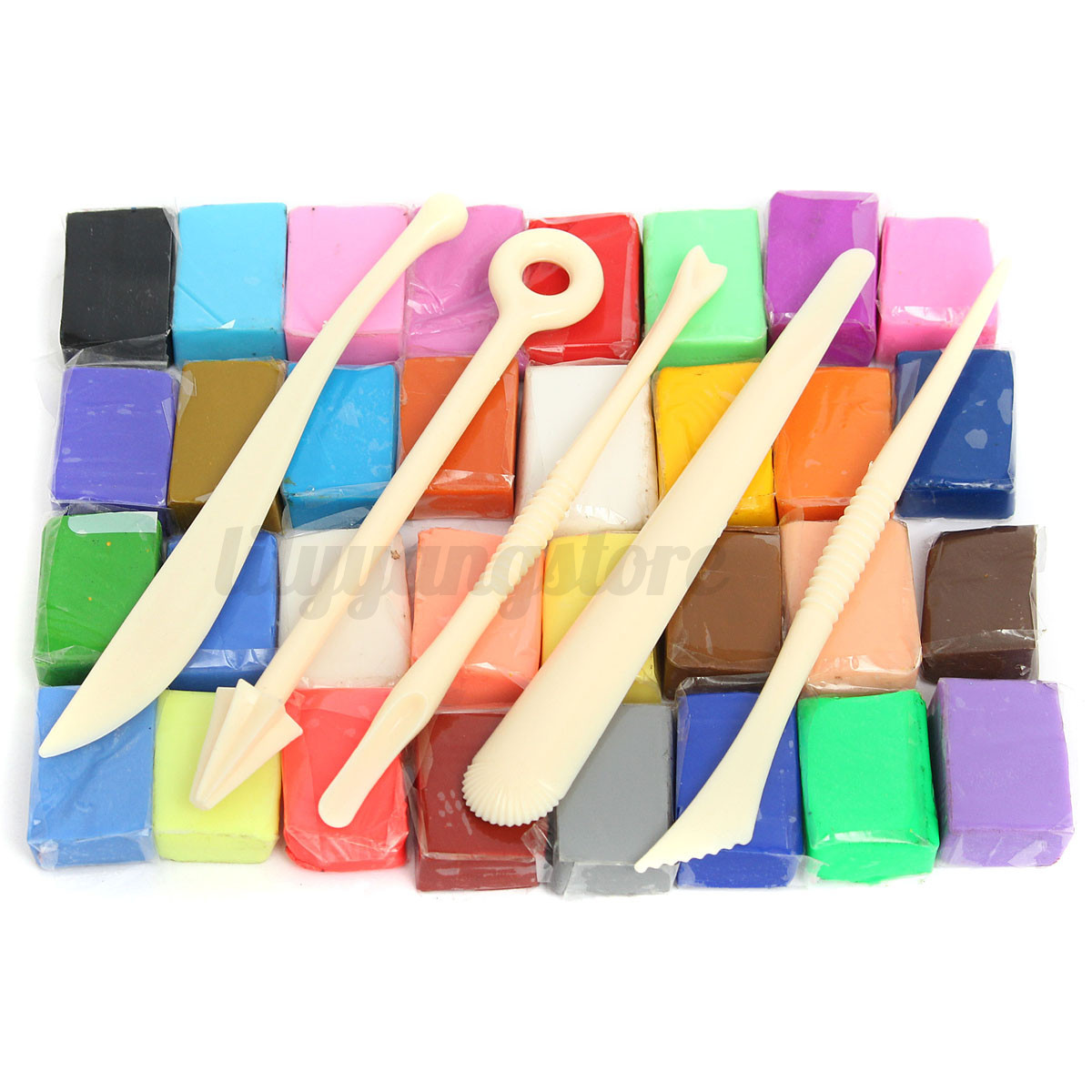 32 Blocks PVC Polymer Clay Set Colorful DIY Modelling Moulding Sculpey Tool set