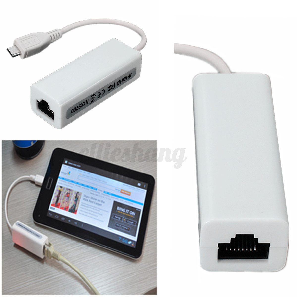 Micro USB to RJ45 LAN Ethernet Network Adapter Cable For Android Tablet ...