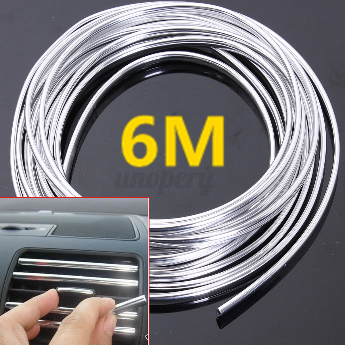 6M Long Auto Chrome Moulding Trim Strip Car Door Edge Scratch Guard Protector