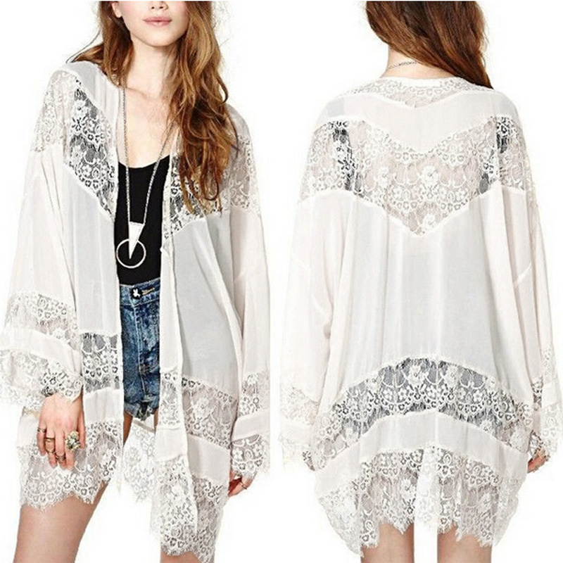 Outwear Women Long Sleeve Coat Cardigan Loose Jacket Lace Tops Blouse Top Outwear Women Long Sleeve Coat Cardigan Loose Jacket Lace Tops Blouse Top