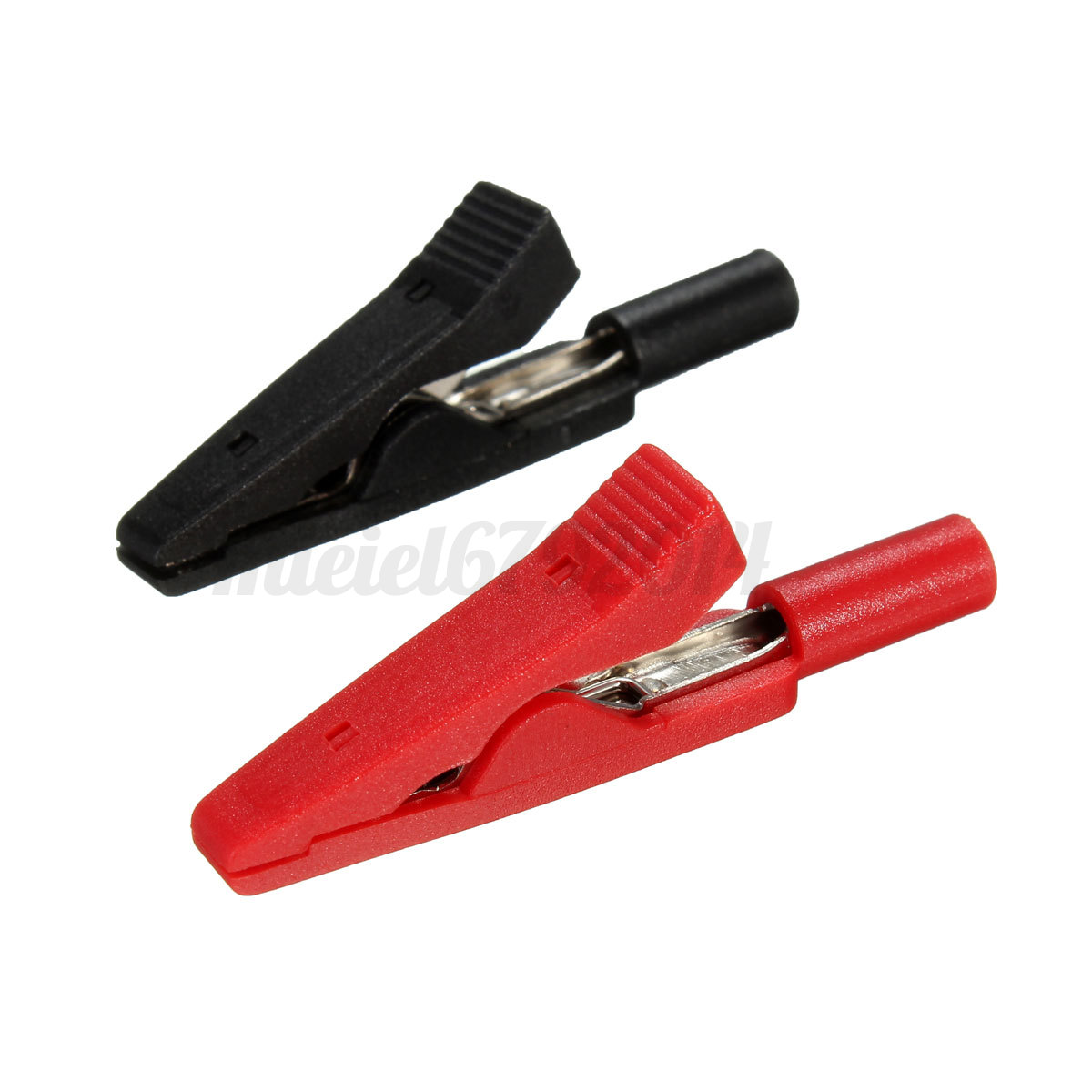 2x Isolierte Krokodilklemme 2mm Bananenstecker Adapter Testsonde Schwarz Rot Y