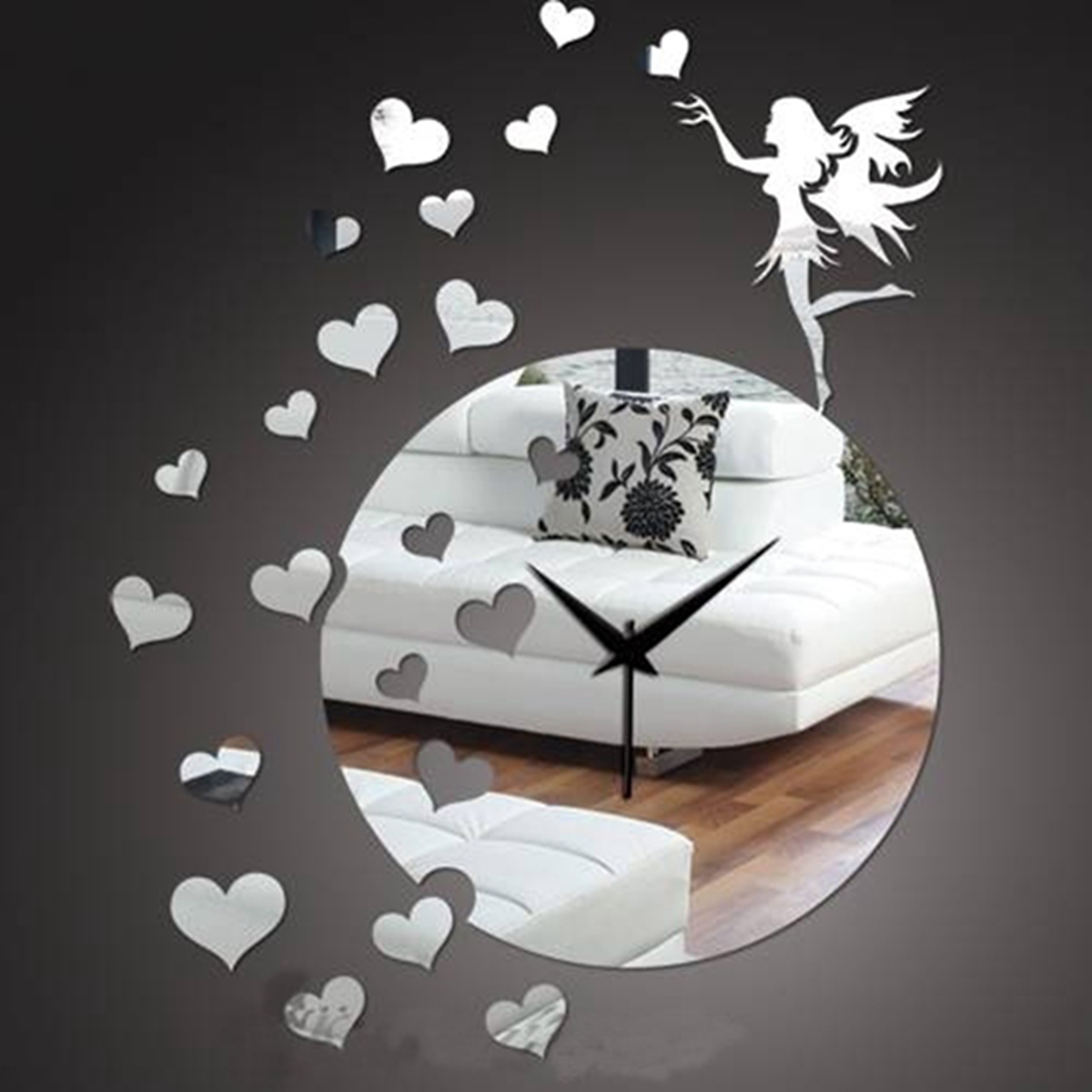 Removable Modern Diy 3d Crystal Acyrlic Mirror Quartz Wall Clock Removable Modern Diy 3d Crystal Acyrlic Mirror Quartz