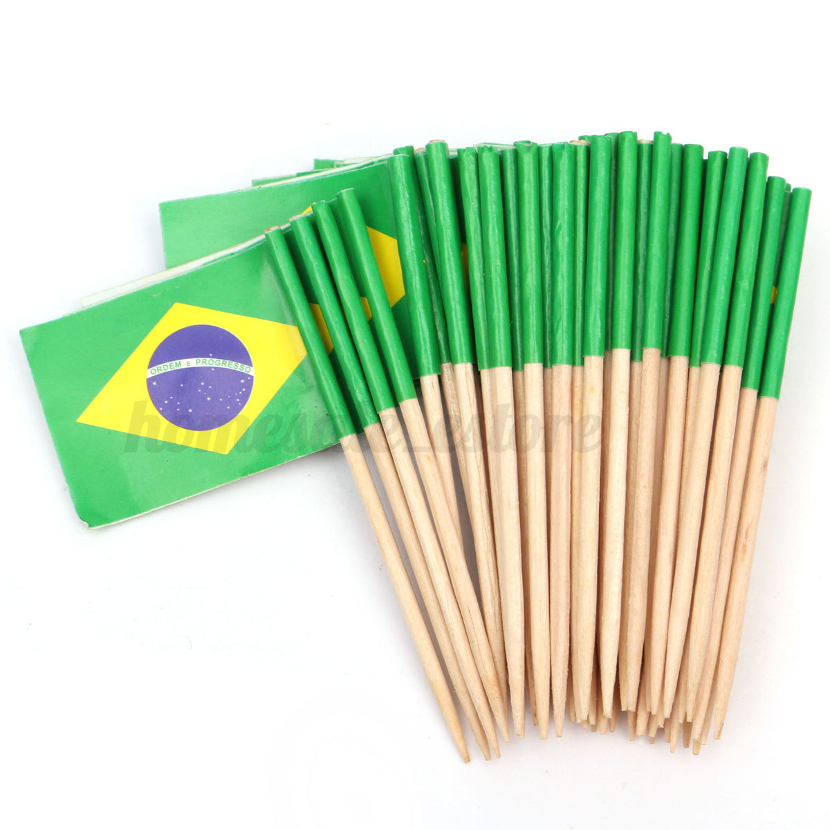 50pcs Mini Flag Cocktail Cupcake Food Fruit Picks Sticks ...