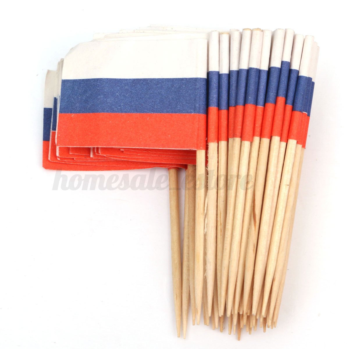 50pcs Mini Flag Cocktail Cupcake Food Fruit Picks Sticks ...