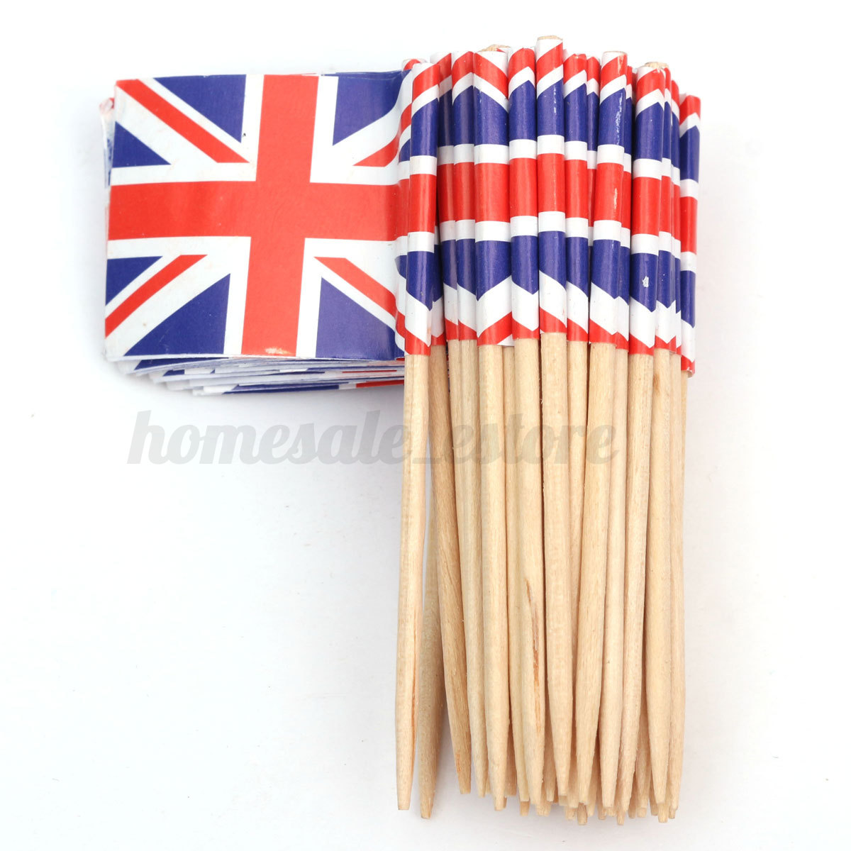 50pcs Mini Flag Cocktail Cupcake Food Fruit Picks Sticks ...