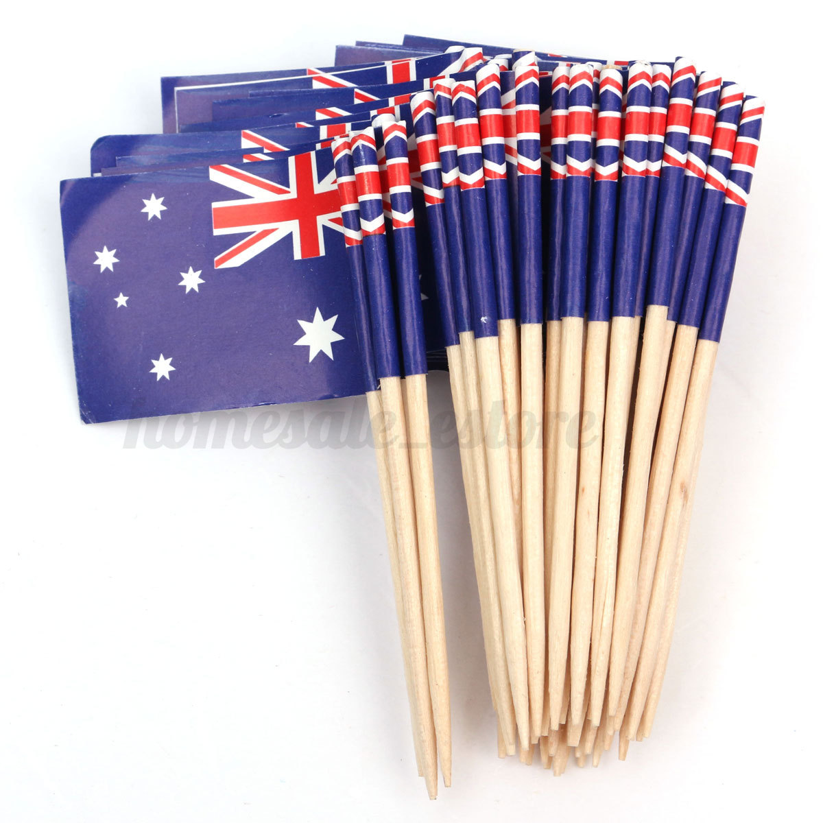 50pcs Mini Flag Cocktail Cupcake Food Fruit Picks Sticks ...