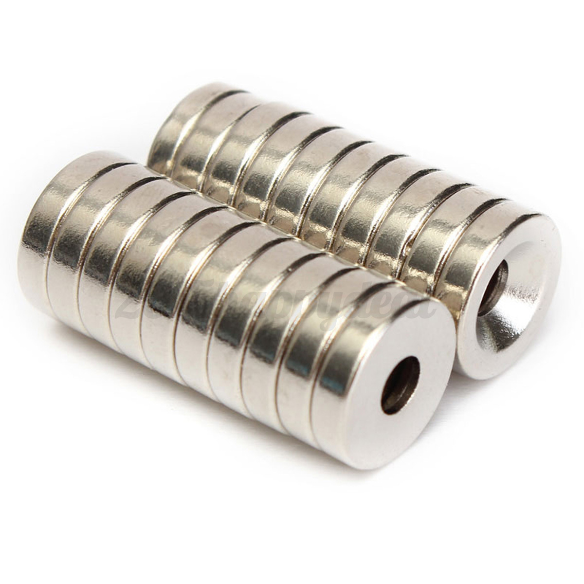 5pcs Magnets 30mm x 10mm Hole 6mm Disc Ring Rare Earth Neodymium Countersunk N50