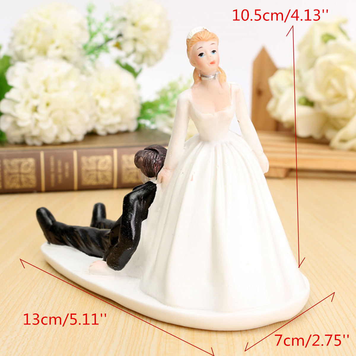 Bride Groom Resin Wedding Cake Topper Couple Figurine Romantic