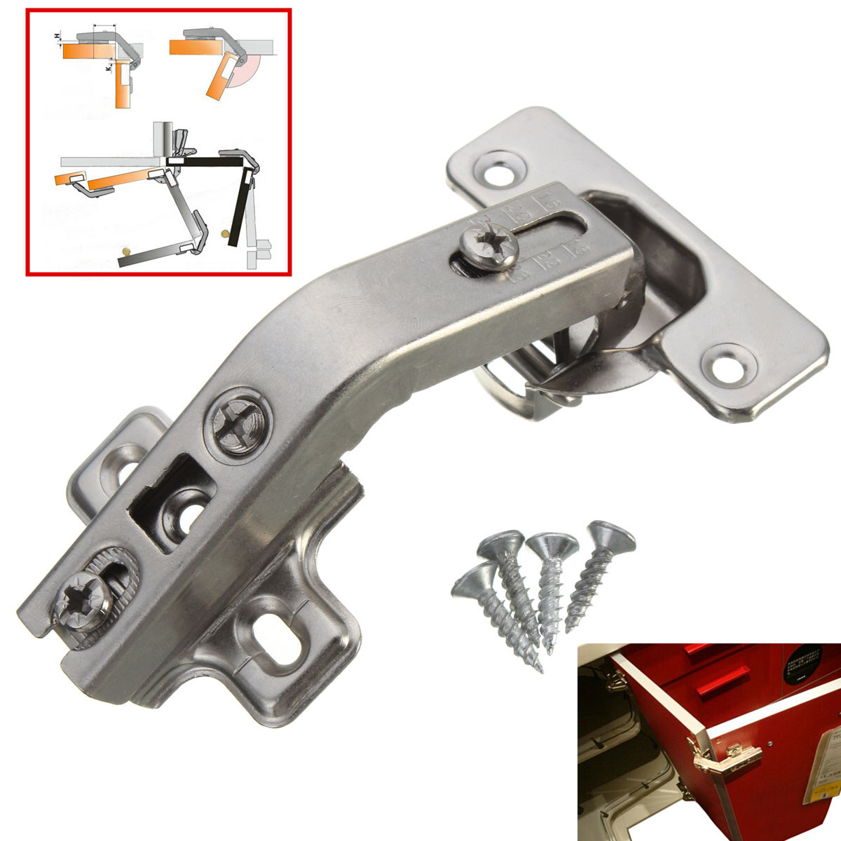 135 Degree Corner Folded Cabinet Door Hinges Kitchen Bathroom