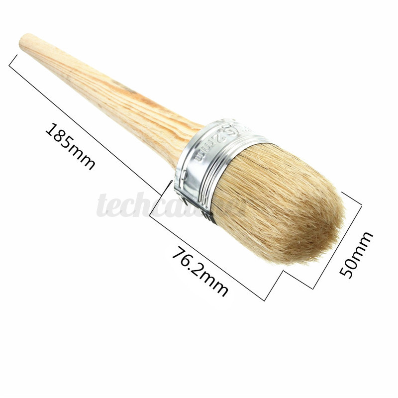 50mm Dia Wooden Handle Round Bristle Chalk Oil Paint Painting Wax Brush UWUK 50mm Dia Wooden Handle Round Bristle Chalk Oil Paint Painting Wax Brush UWUK