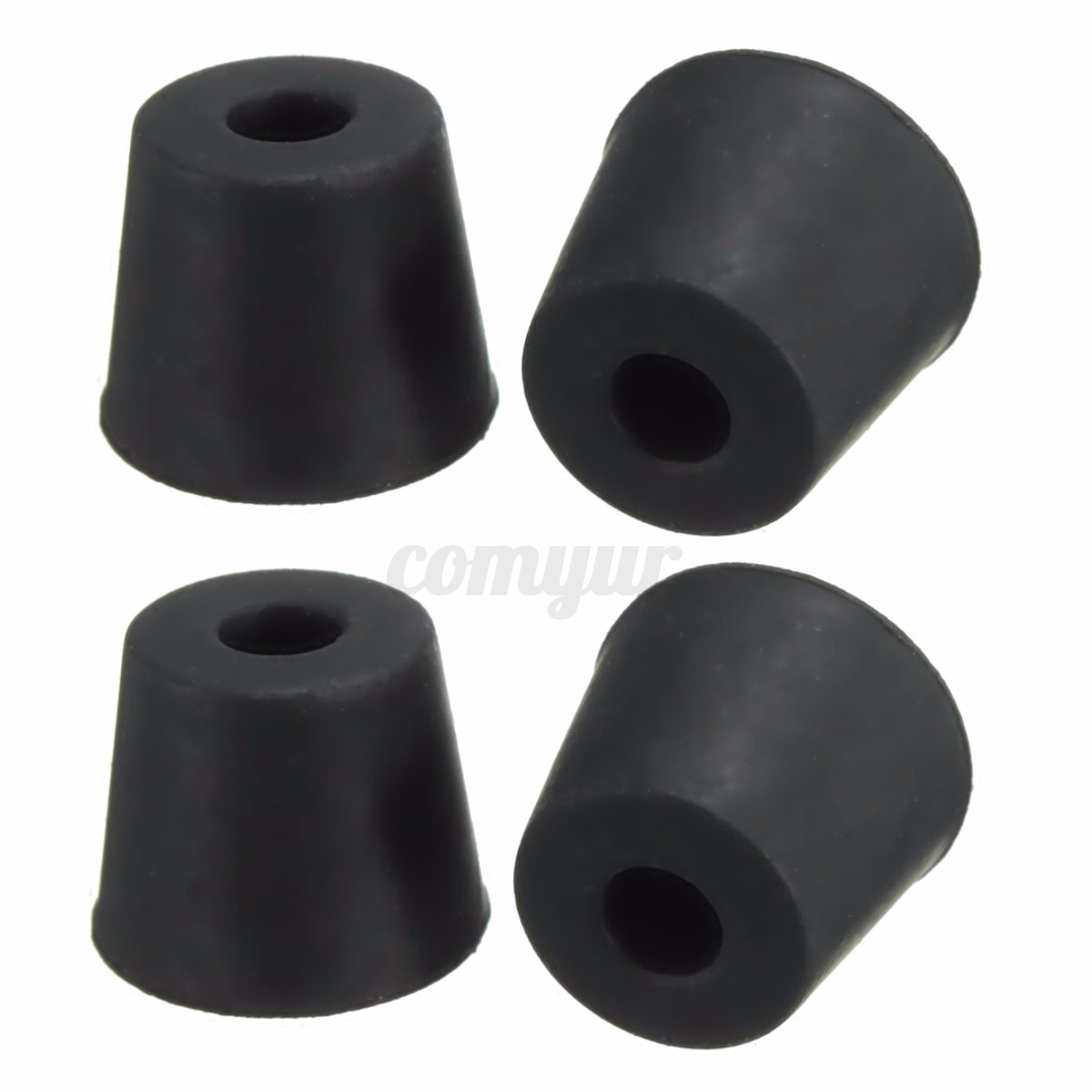 4pcs Black Chair Table Leg Rubber Feet Pads Caps Cover Protector Detail Image