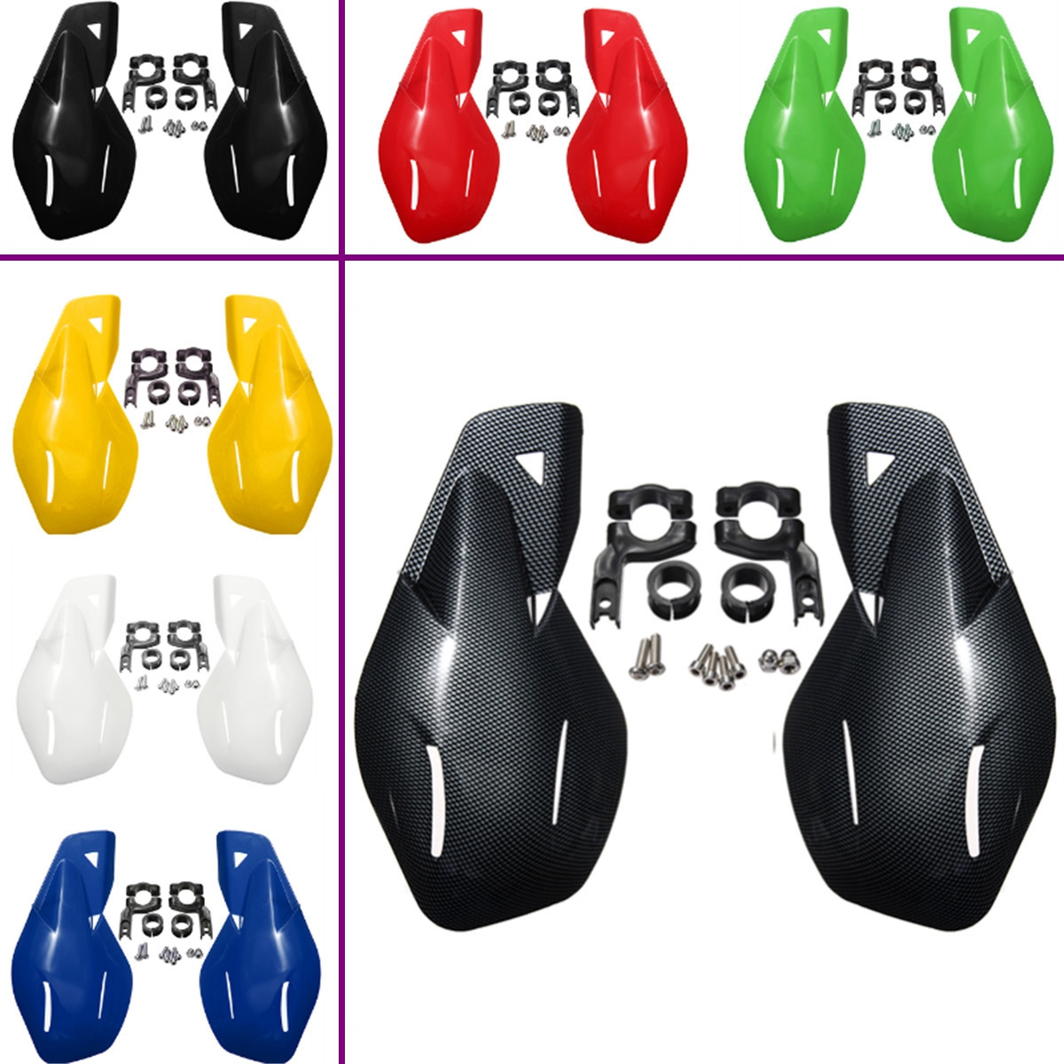Carbon Moto Paramani Protezioni Mano per 22mm 7//8 Manubrio