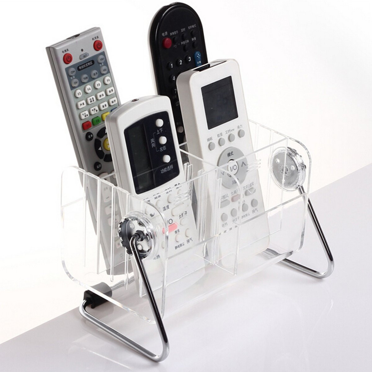 Tv Remote Control Phone Key Pen Clear Plastic Organizer Storage Box Tv Remote Control Phone Key Pen Clear Plastic Organizer Storage Box Stand Holder