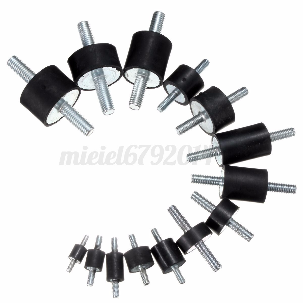 4x M8 Anti Vibration Rubber Mounts Male Car Boat Bobbin Isolator Damper 25x25mm
