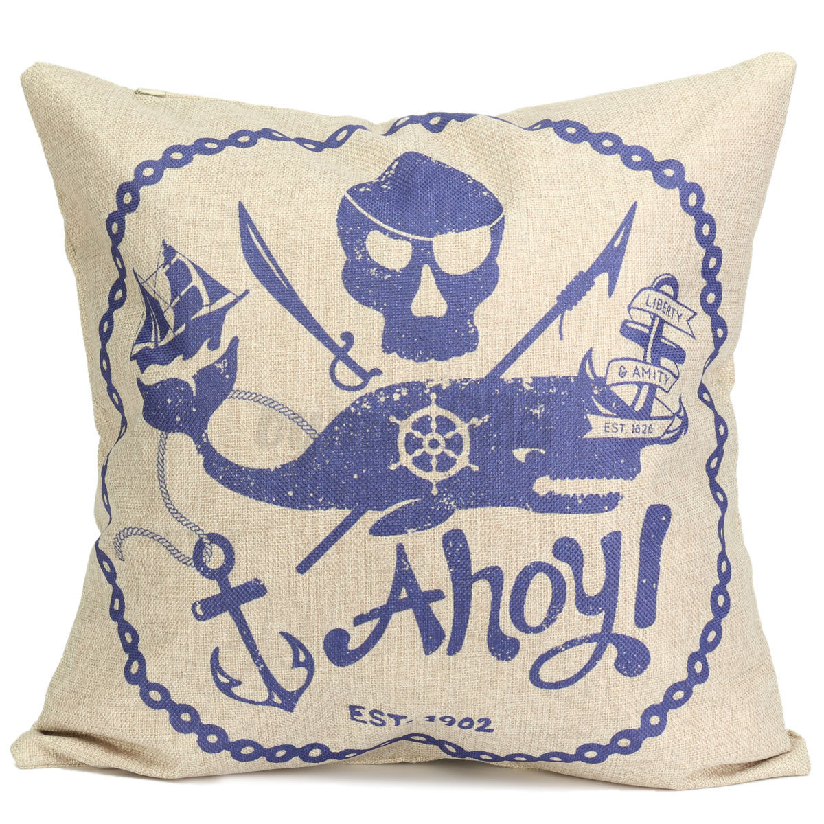 Navigation series Cushion Cover Decorative Square Home Throw Sofa Pillow Case eBay