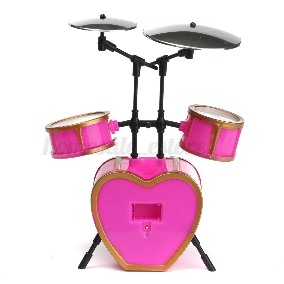 Cool Shocking Pink Drum Set Musical Instruments For Barbie Doll