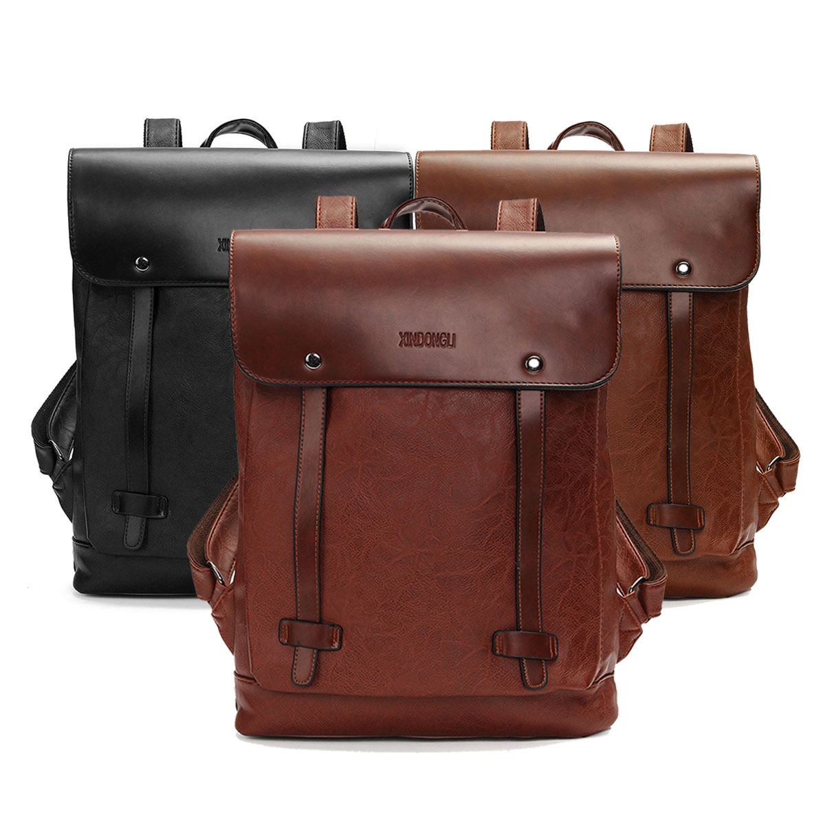 old leather school bag