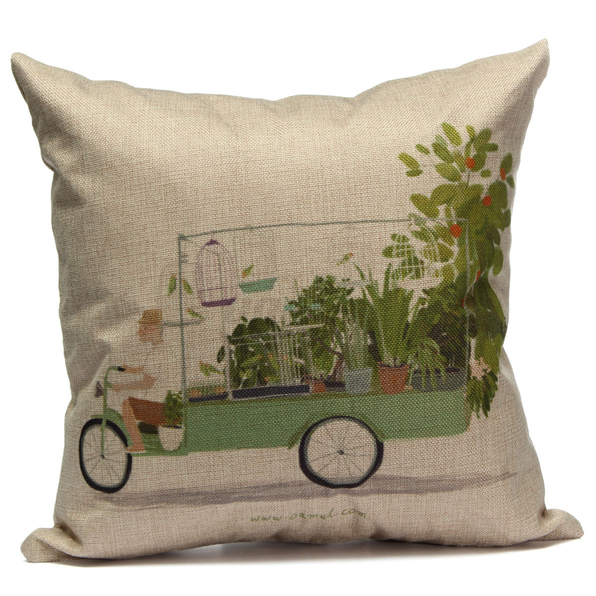 Vintage Square Linen Cotton Throw Pillow Case Cushion Cover Home Sofa Car Decor eBay