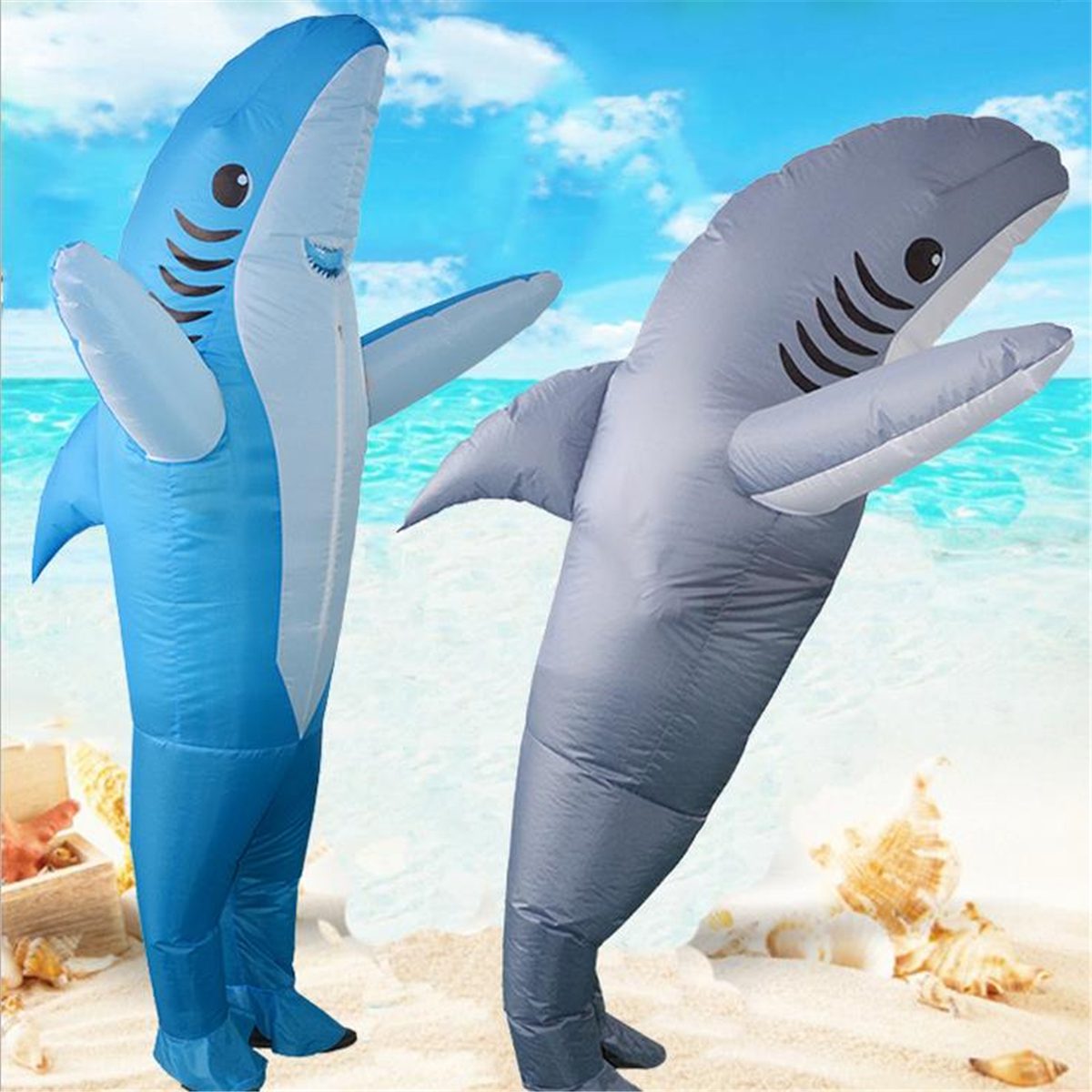 Kids Childrens Child Funny Inflatable Animal Shark Fancy Dress Costume Halloween