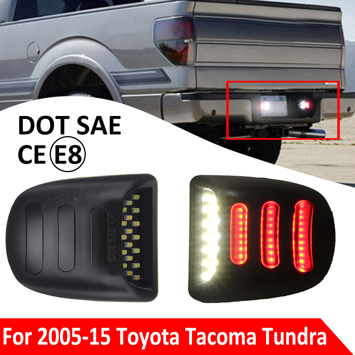 05-15 Toyota Tacoma Complete Interior LED Bulb License Plate Package White