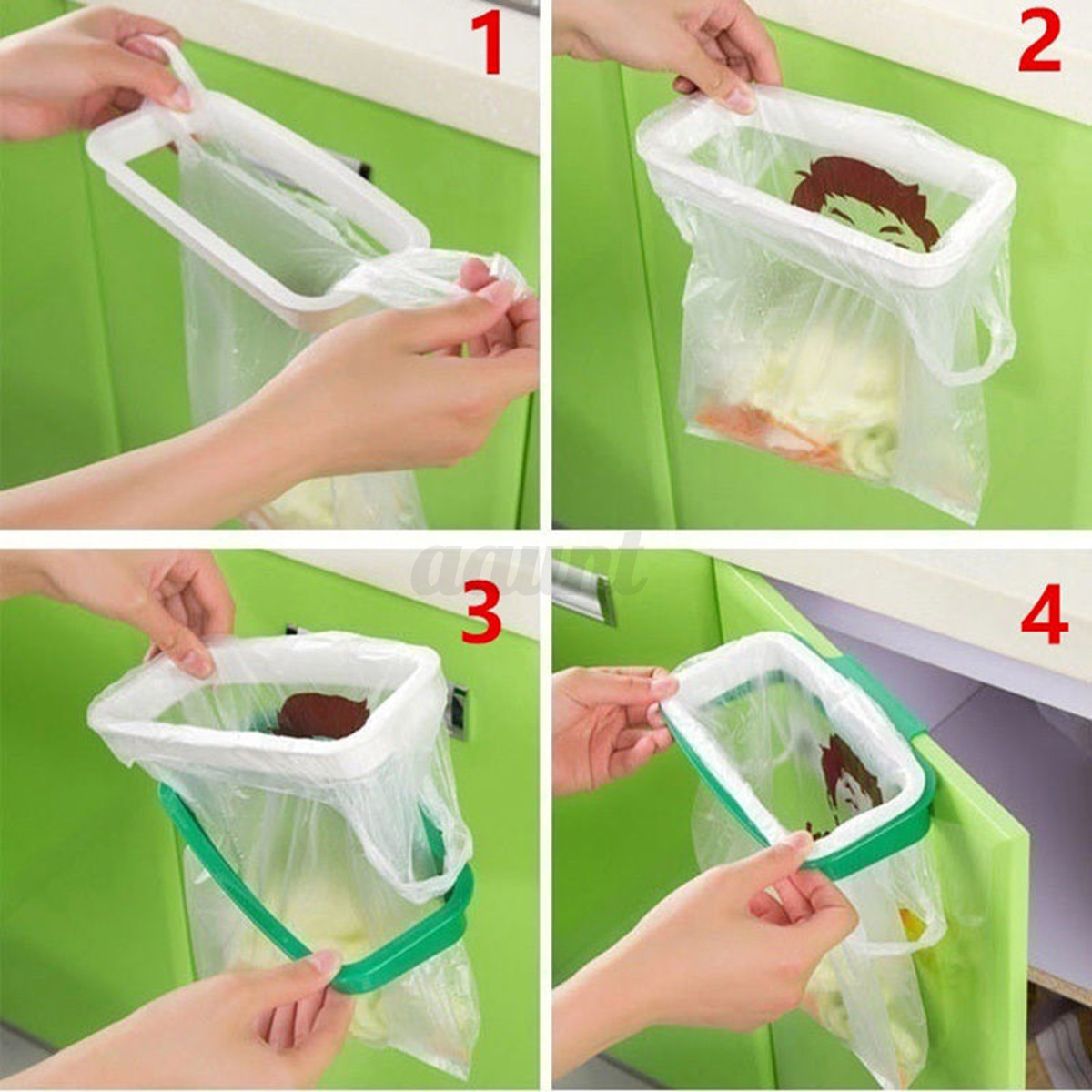 1 2 3 Kitchen Garbage Bag Plastic Bracket Hanging Racks Holders 1 2 3 Kitchen Garbage Bag Plastic Bracket Hanging Racks Holders
