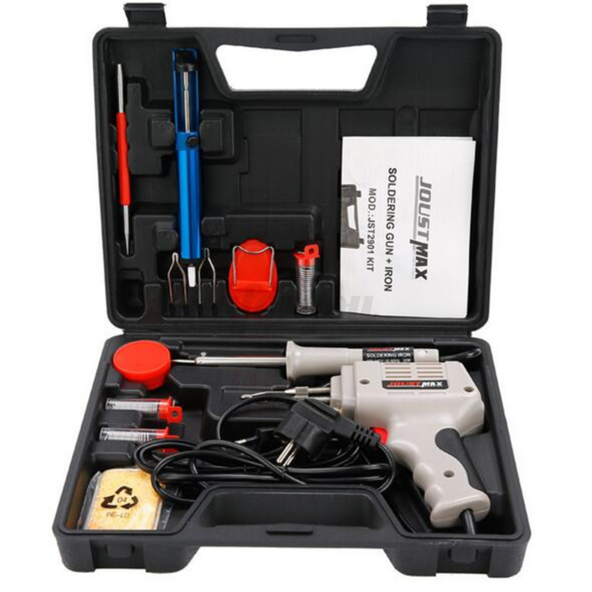 Electrical Soldering Tool Kit Set 30W Iron & 100W Gun Solder Stand Tool