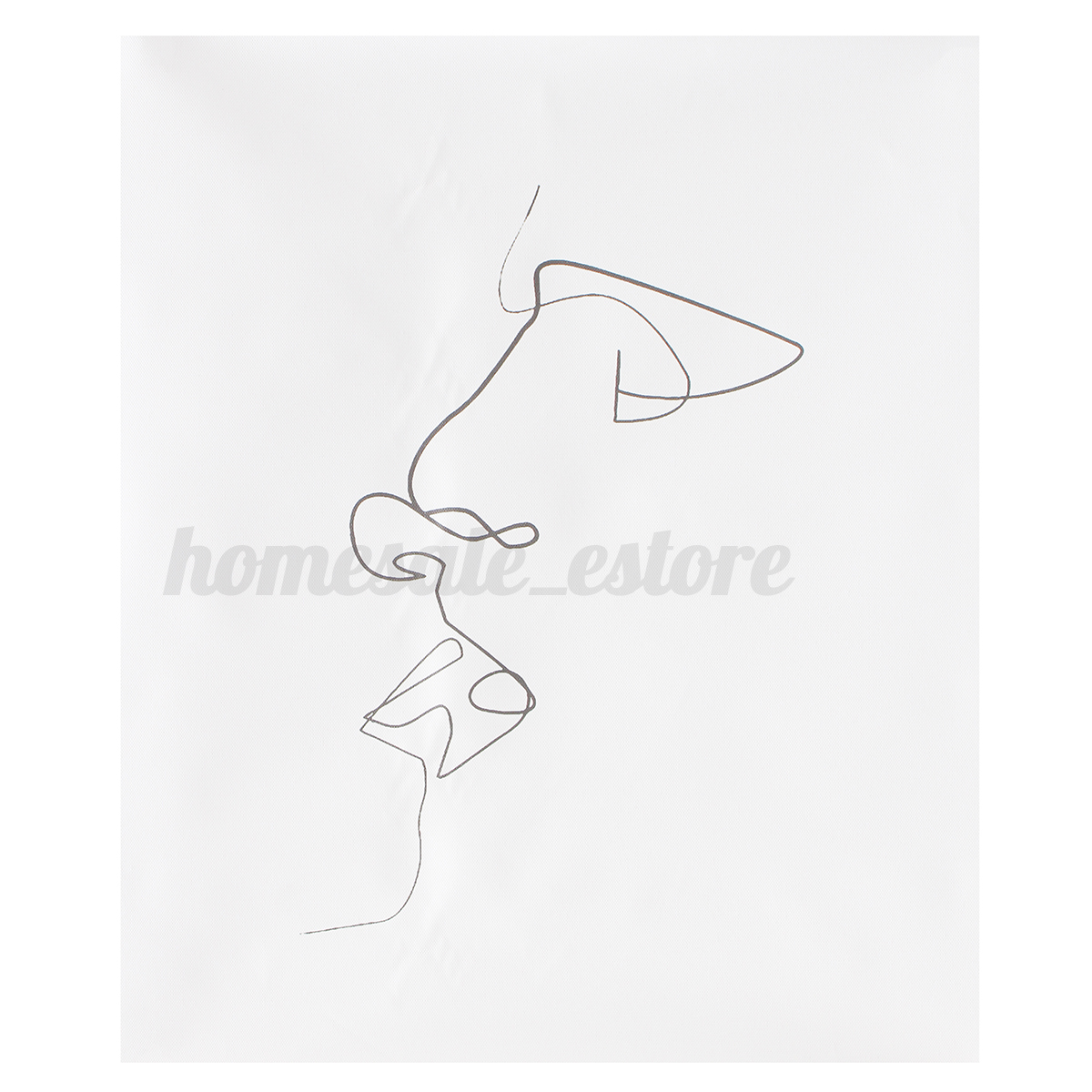 Simple Line Art Abstract : Abstract kiss simple line curve canvas print painting wall