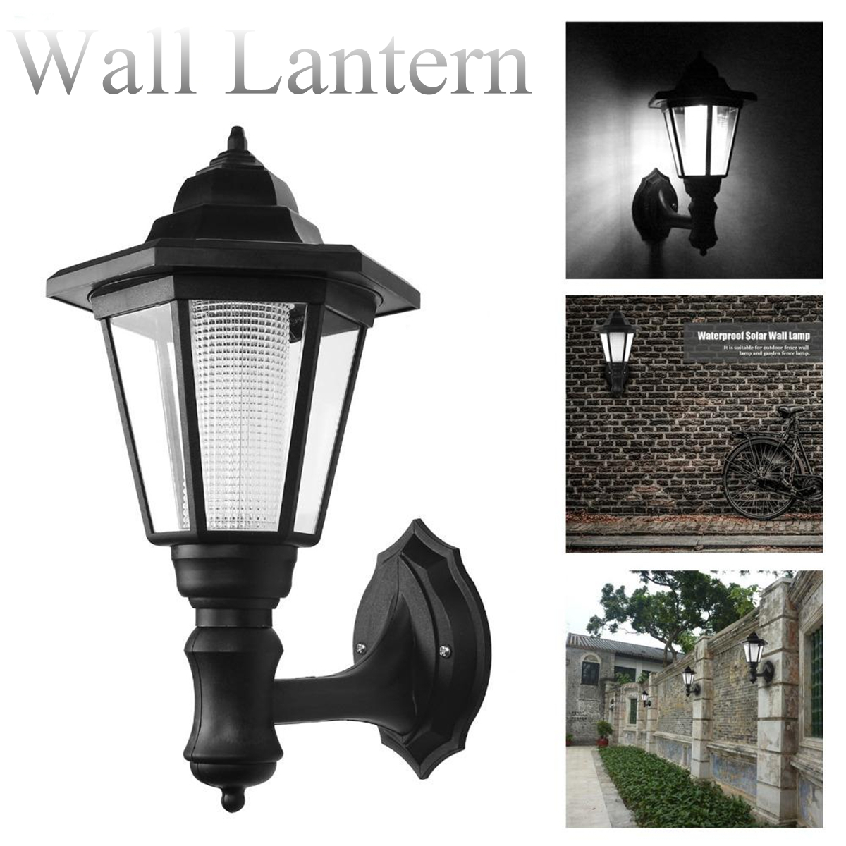 Black Outdoor Solar Ed Wall Lantern Led Lights Garden Solar Ed Wall Lantern Led Lights