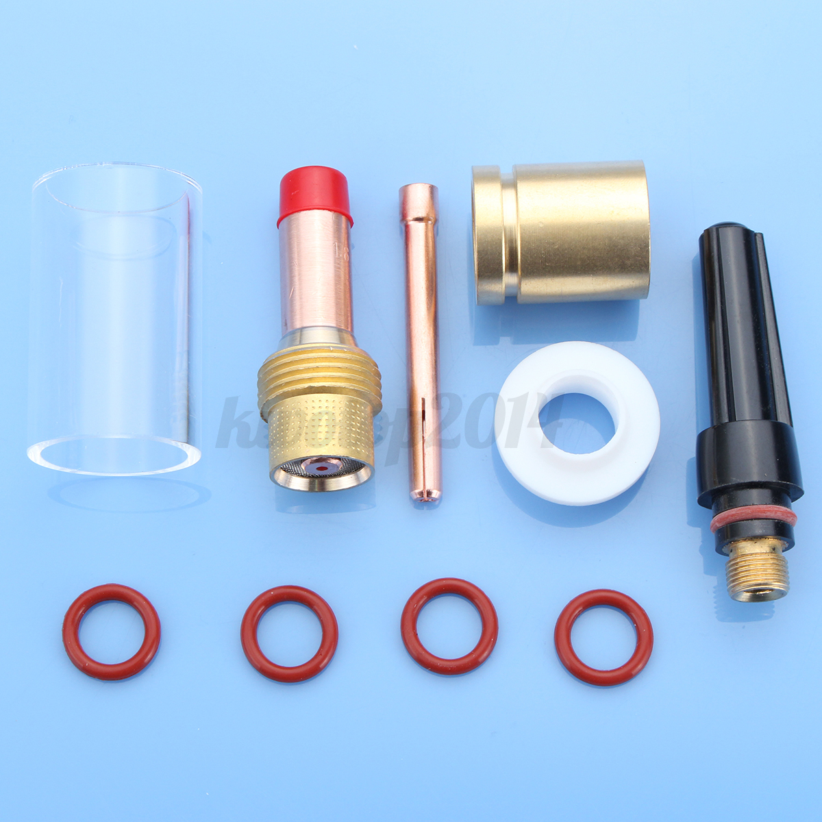 torch how assemble tig to Gas WP Cup Lens TIG Pyrex Welding Stubby Torch 17 For 10x