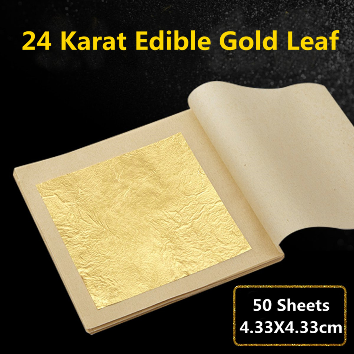 24K Edible Gold Leaf Sheets REAL PURE 100/% 24 Karat for Grilled Cheese Sandwich