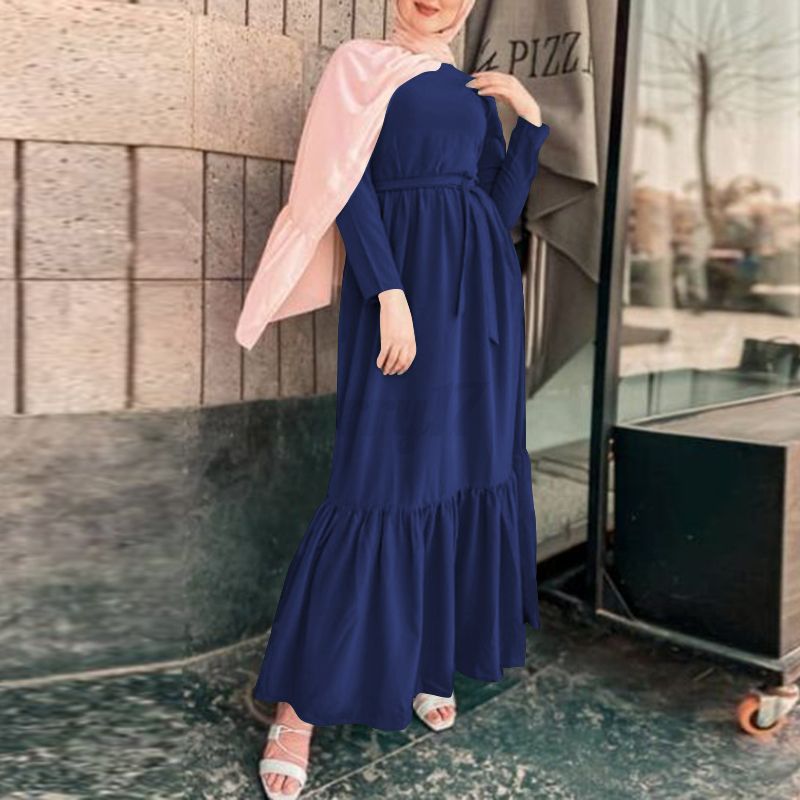 Negro ZANZEA Muslimah Mujeres Musulmanas de manga larga a cuadros bolsillo Comprobar Floaty Kaftan túnica del vestido maxi Abaya Negro ZANZEA Muslimah Mujeres Musulmanas de manga larga a cuadros bolsillo Comprobar Floaty Kaftan túnica del vestido maxi Abaya