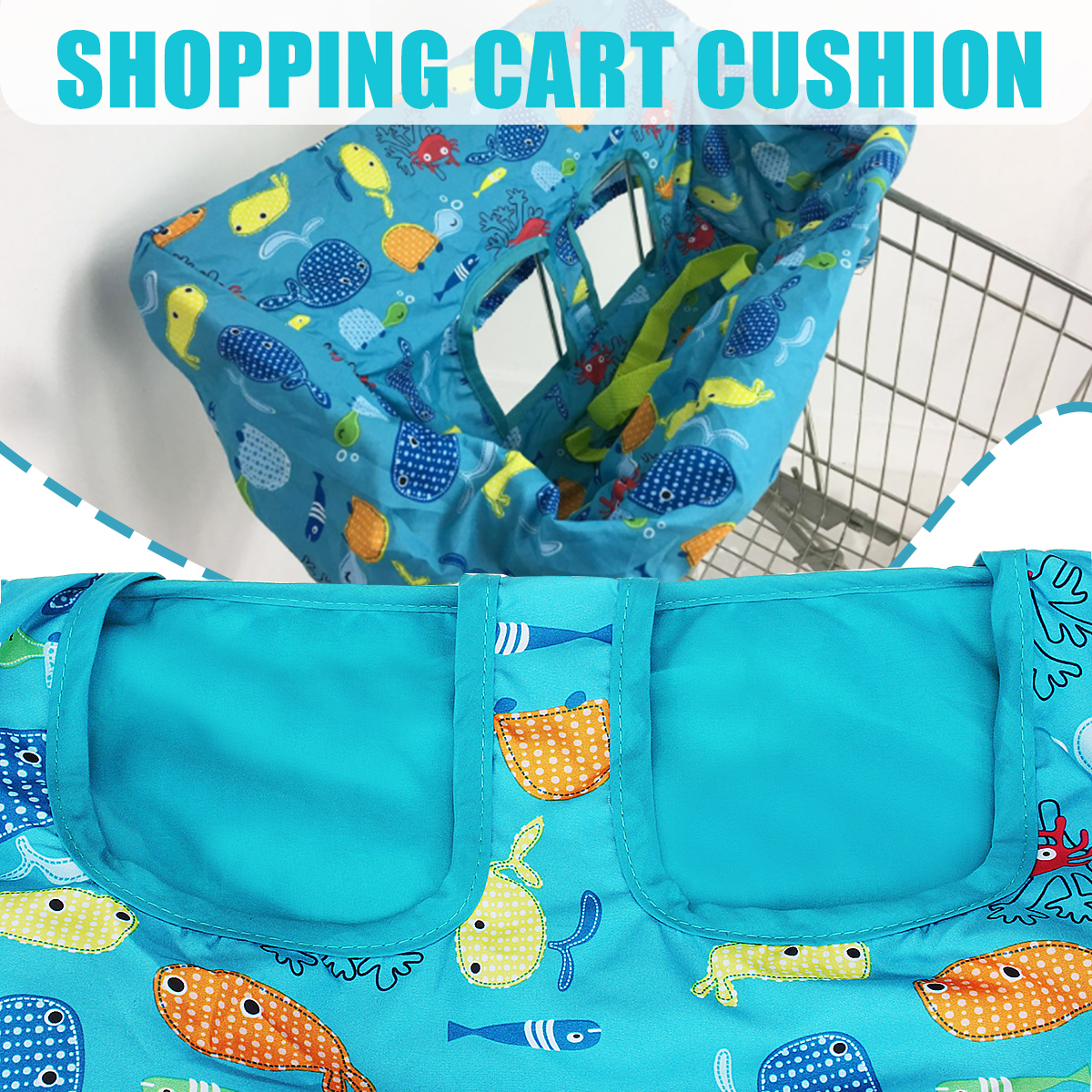 Baby Shopping Trolley Cart Seat Pad Kid Child High Chair Cover Protective Mat