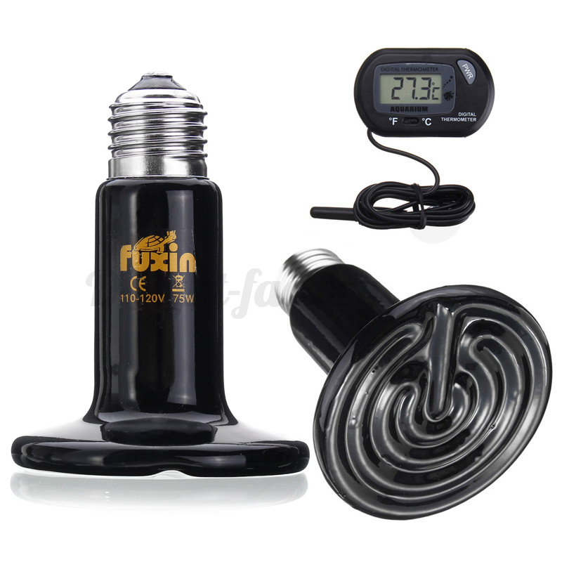 digital reptile thermostat heating control amp e27 ceramic thermostat controlled light bulb