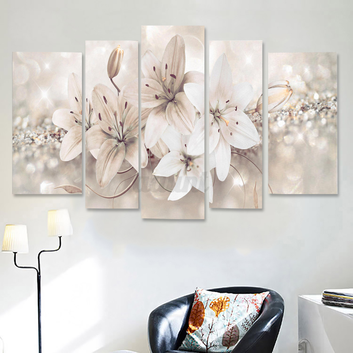 5Pcs Abstract Flowers Canvas Print Painting Wall Pictures 5Pcs Abstract Flowers Canvas Print Painting Wall Pictures