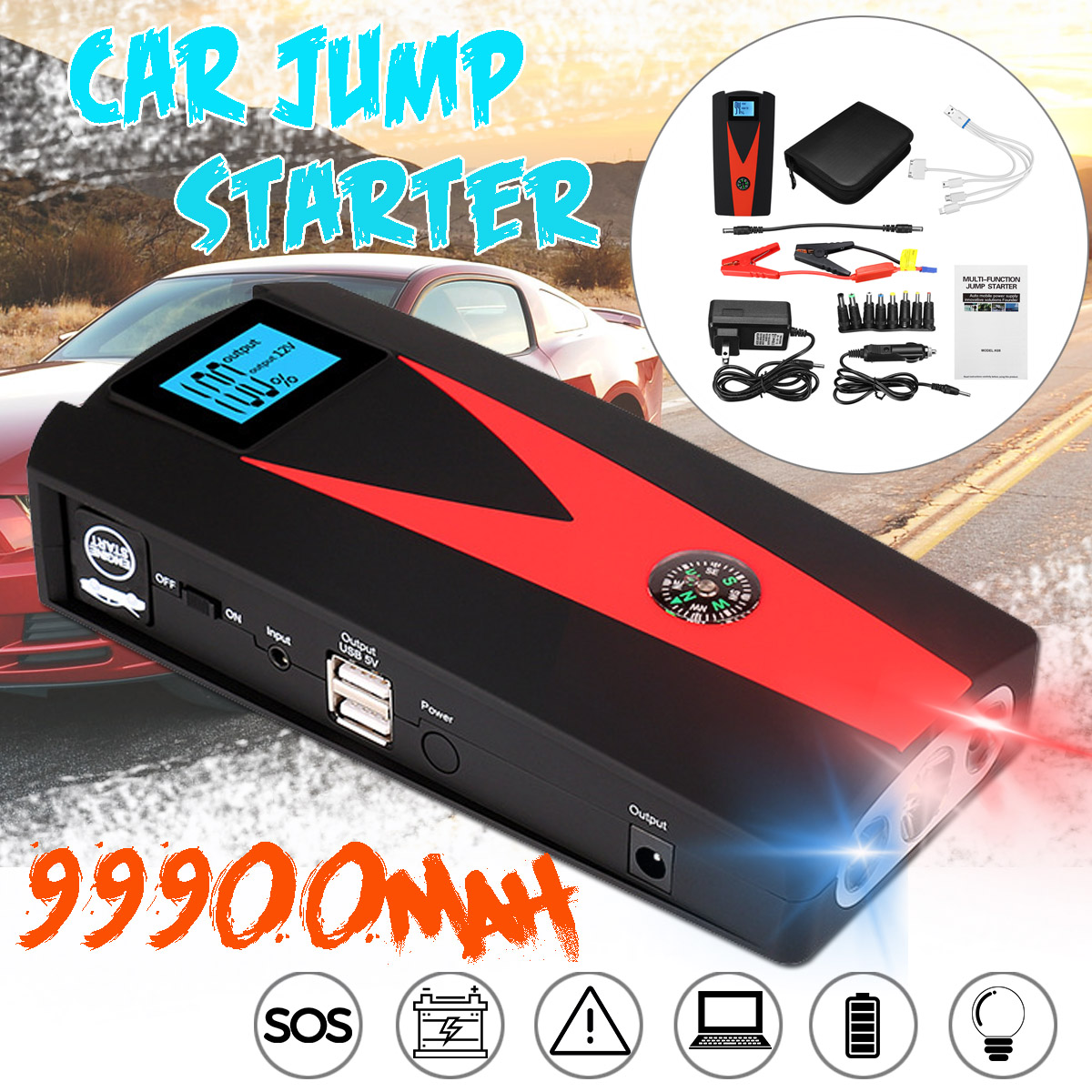 Car Jump Pack >> Details About 12v Portable Emergency Car Jump Starter Pack Booster Battery Charger Power Bank Car Jump Pack >> Details About 12v Portable Emergency Car Jump Starter Pack Booster Battery Charger Power Bank
