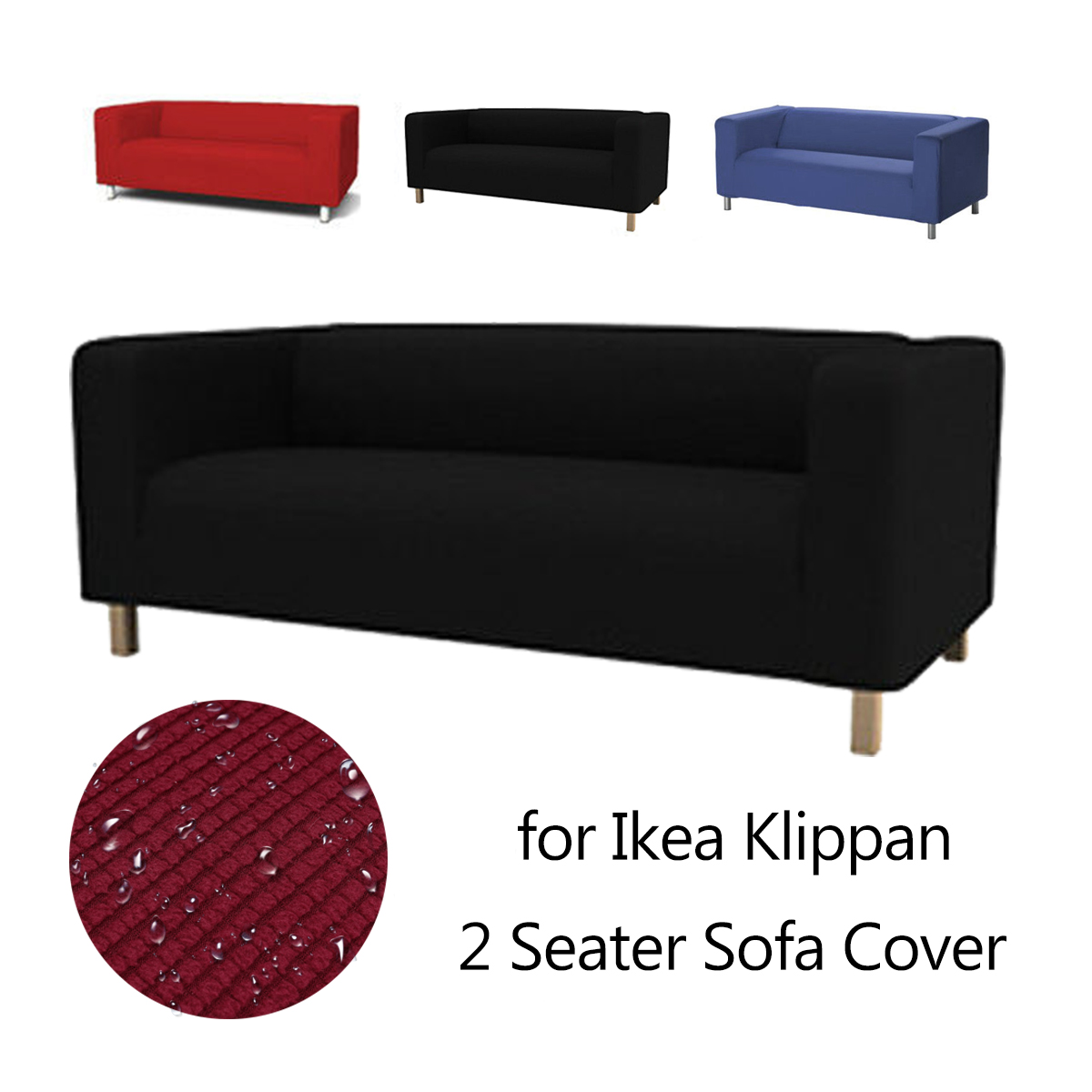 Details About Slipcover 2 Seater Sofa Couch Cover Throw Loveseat Chair Cotton For Ikea Klippan