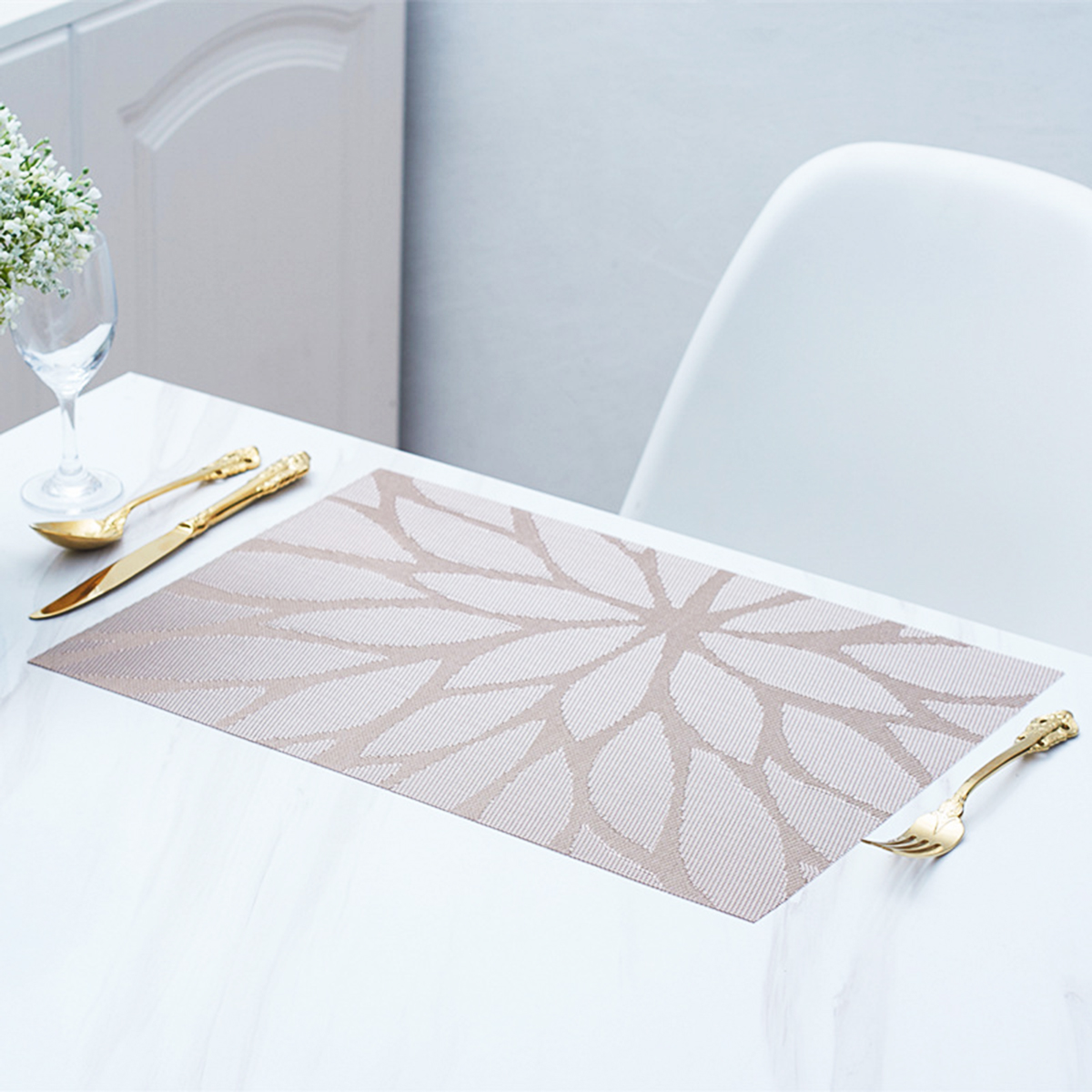 6PZ Tischsets Abwaschbar Platzdecke Tischmatte Tischdecken Tischläufer Khaki 6PZ Tischsets Abwaschbar Platzdecke Tischmatte Tischdecken Tischläufer Khaki